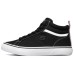 Skechers Abrasion-Resistant Cushioning High-Top Canvas Shoes Women's Black Черный, 35.5