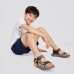Skechers Anti-Slip Wear-Resistant Children's Sandals Black Orange Kids' Черный, 32
