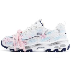 Skechers D'Lites 1.0 Chunky Sneakers Women's Low-Top White/Blue/Pink Белый, 36.5