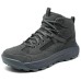 Skechers Anti-Slip Wear-Resistant High-Top Casual Shoes Men's Gray Серый, 45