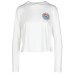 Women's Sun Rays Wavy Days Cropped Hooded T-Shirt Белый, L