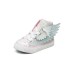 Skechers Anti Slip Wear Resistant High Top Kids' Skateboarding Shoes Silver Pink Children Aged 3 7 Years Old 24