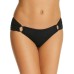 Soluna 262027 Women's Solid Loop Full Moon Black Bikini Bottom Swimwear Size L