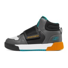 Skechers Adapters Mid-Top Kids' Skateboarding Shoes Gray Black Teenagers 28.5