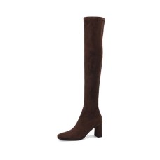 MEWGL Over-the-knee Boots 7.5cm Women's Коричневый, Fleece-Lined, 39