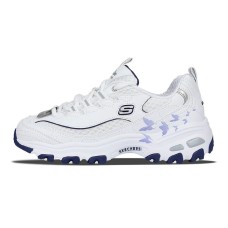 Skechers D'LITES 1.0 Purple Butterfly Anti-Slip Wear-Resistant Low-Top Chunky Sneakers Women's Purple White Белый, 39