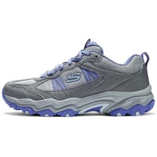 Skechers Stamina Cushioning Wear-Resistant Low-Top Outdoor Shoes Women's Gray Purple Серый с фиолетовым, 38