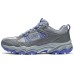 Skechers Stamina Cushioning Wear-Resistant Low-Top Outdoor Shoes Women's Gray Purple Серый с фиолетовым, 38
