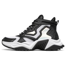 Skechers Block Chunky Sneakers Women's High-Top White/Black 38.5