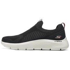 Skechers MEN'S GO WALK Breathable And Resilient Low-Top Casual Shoes Men Black White Черно-белый, 43