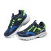 Skechers Razor Fle Slip Resistant Anti Kick Cushioning Kids Lifestyle Shoes Blue Green Teenagers 28.5