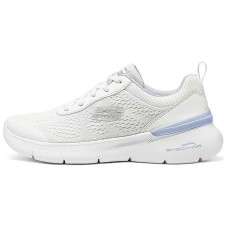 Skechers Sport Anti Slip Wear Resistant Low Top Casual Shoes Women's White Blue WHITE/LIGHT BLUE, 35