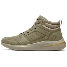 Skechers Delson 3.0 Anti Slip Wear Resistant Breathable Supportive Lightweight Rebound Mid Top Casual Shoes Men's Taupe Серо-коричневый, 44