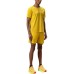 Skechers T Shirt Men's Pure Yellow Plain Saffron, XL
