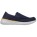 Skechers Del Retto Malvern Cushioning Anti-Slip Wear-Resistant Breathability Low-Top Casual Shoes Men's Blue Loose Fit 40