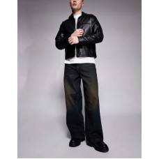ASOS DESIGN super baggy fit jeans in black wash Черный, W28 L30