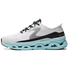 Skechers Slip Ins Cushioned Slip-Resistant Low-Top Casual Running Shoes Men's White Blue White blue, 42