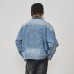 HARSH AND CRUEL Jacket Unisex Denim Blue Голубой, 2XL