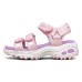 Skechers D'LITES Series Wear-Resistant Breathable Slip-Resistant Children's Sandals Lavender Teenagers 37