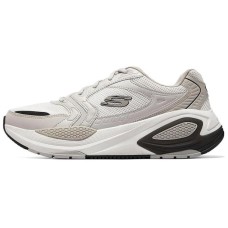 Skechers Cushioning Wear-Resistant Low-Top Casual Shoes Men's Beige White Black beige white Black, 43