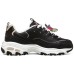 Skechers D'LITES 1.0 Cushioning Anti-Slip And Wear-Resistant Low-Top Casual Shoes Women's Black Multicolor Butterfly 35