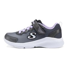 Skechers Kids Anti-Slip Wear-Resistant Kids Lifestyle Shoes Black Kids' Черный/лавандовый, 31
