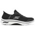 Skechers MEN'S GO WALK Anti-Slip Wear-Resistant Low-Top Casual Shoes Men's Black White Черно-белый, 42.5
