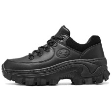 Skechers Street Anti-Slip Wear-Resistant Low-Top Chunky Sneakers Women's Black Черный, 38