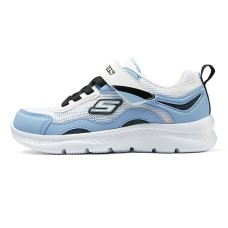 Skechers Cushioning Wear Resistant Kids Lifestyle Shoes White Blue Teenagers WHITE/LIGHT BLUE, 34