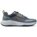 Skechers Bounder Anti-Slip Wear-Resistant Low-Top Casual Shoes Men's Gray Orange Gray Orange, 46