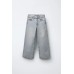 Джинсы wide leg с эффектом потертости ZARA Синий, 6/7 лет (года) (122 cm)