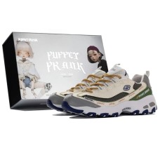Skechers D'LITES 1.0 Anti-Slip Wear-Resistant Low-Top Chunky Sneakers Women's Beige White Green Beige White Green, 35