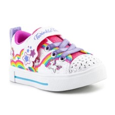 Skechers S-Lights Girls Twinkle Sparks Jumpin Clouds Jr 314809N-WMLT shoes 21