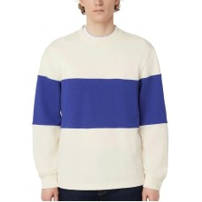 Men's Relaxed Fit Long Sleeve Rugby Stripe Crewneck Sweater дафна, L