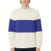 Men's Relaxed Fit Long Sleeve Rugby Stripe Crewneck Sweater дафна, L
