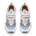 Skechers Girls Durable Breathable Kids Lifestyle Shoes White Gray Blue Kids' White Gray Blue, 32