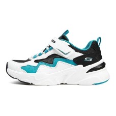 Skechers Kids BOYS Anti-Slip Wear-Resistant Kids Lifestyle Shoes White Blue Kids' White Black Blue, 30