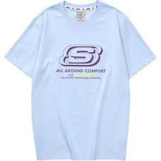 Skechers T Shirt Unisex Sky Cerulean Sky Cerulean/0147, XL