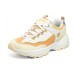 Skechers I-Conik Cushioning Anti-Slip And Wear-Resistant Low-Top Chunky Sneakers Women's White Yellow 35.5