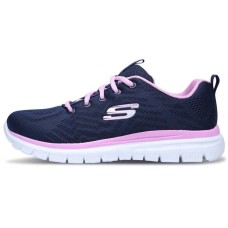 Skechers Graceful Get Connected Running Shoes Blue/Pink/White Women's 36