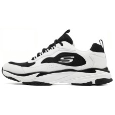 Skechers Lifestyle Arizin Cushioning Anti-Slip Wear-Resistant Breathability Low-Top Casual Shoes Men's Black White 41