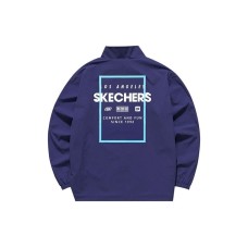 Skechers Jackets Men Navy Blue-007D, L