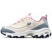 Skechers D'LITES 1.0 Milk Tea Bear Blueberry Liqueur Abrasion Resistant Low Top Casual Shoes Women's Blue Natural/Blue, 35
