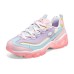 Skechers D'LITES 1.0 Cushioning Anti-Slip And Wear-Resistant Low-Top Chunky Sneakers Women's Pink 37