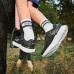 Skechers Slip-Resistant Cushioning Abrasion-Resistant Kids Lifestyle Shoes White Black Teenagers 32