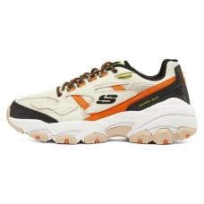 Skechers DLITES Cushioning Low Top Chunky Sneakers Men's White Orange Black white orange black, 41