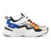 Skechers Abrasion-Resistant Low-Top Kids Lifestyle Shoes White And Blue Multi-colored Kids' White and blue multi-colored, 33