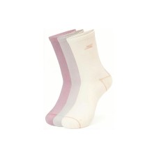 Skechers Mid Calf Socks Unisex 3 Pack 3 Pack (Beige/Windbell White/Pink Purple/0441), M