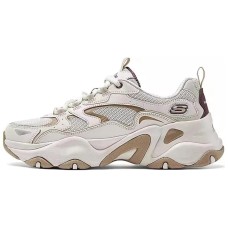 Skechers D'LITES 5.0 Anti-Slip Wear-Resistant Breathable Support Low-Top Chunky Sneakers Women's Beige Brown Бежевый, 37