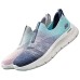 Skechers Go Walk Fle Breathable Low-Top Running Shoes Women's Gray Cyan gray/multicolor, 36